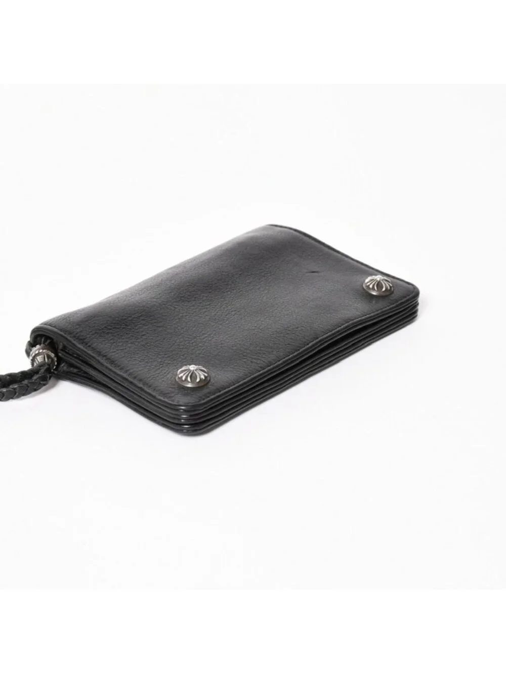 Chrome Hearts Strap Wallet Bifold Crossball Black